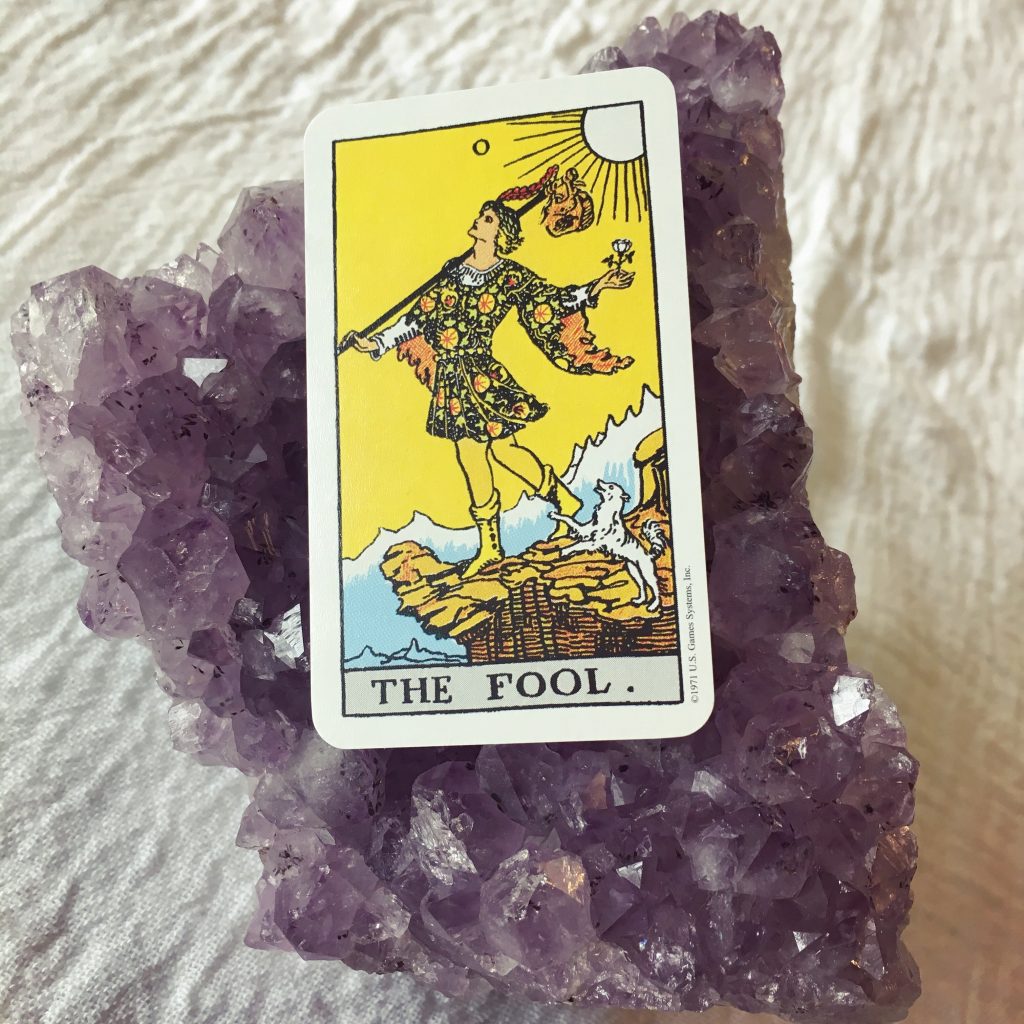 The Fool tarot card. Rider-Waite-Smith Tarot